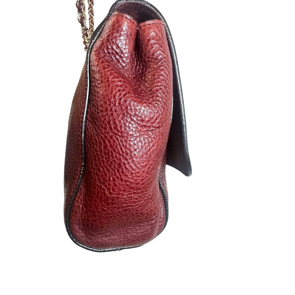 Mulberry Lily Burgundy Oxblood Leather Shoulder Bag Gold Hardware COA - Picture 3 of 16